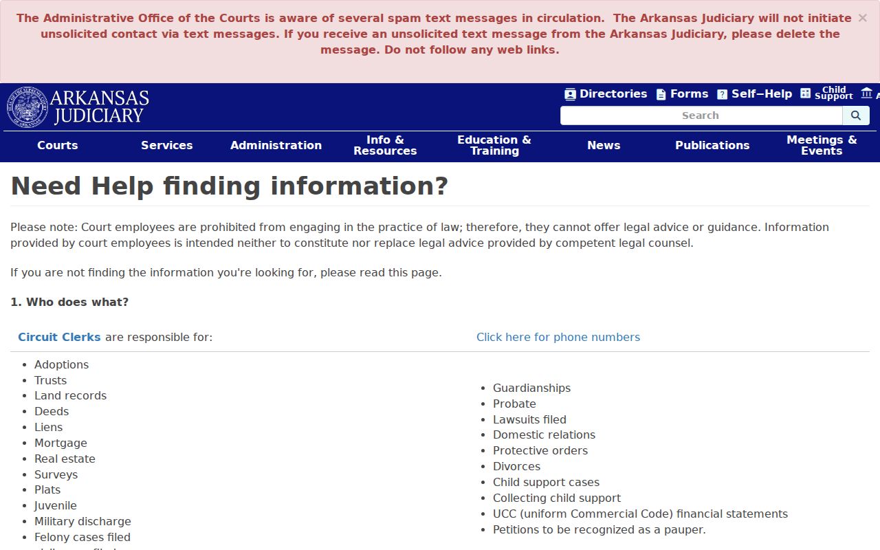Arkansas court record access rules for Howard County criminal case records