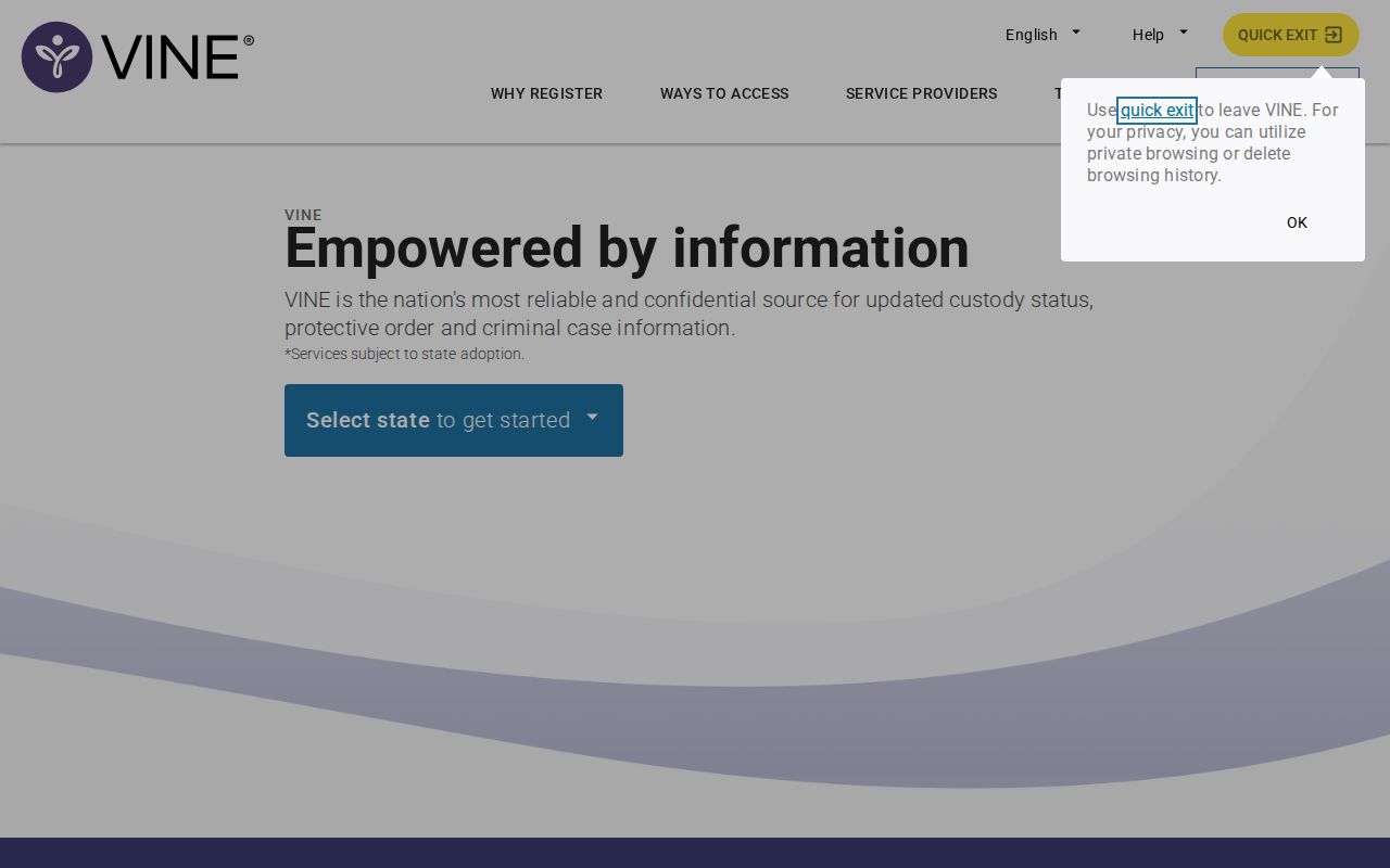 Howard County criminal custody records VINELink notifications
