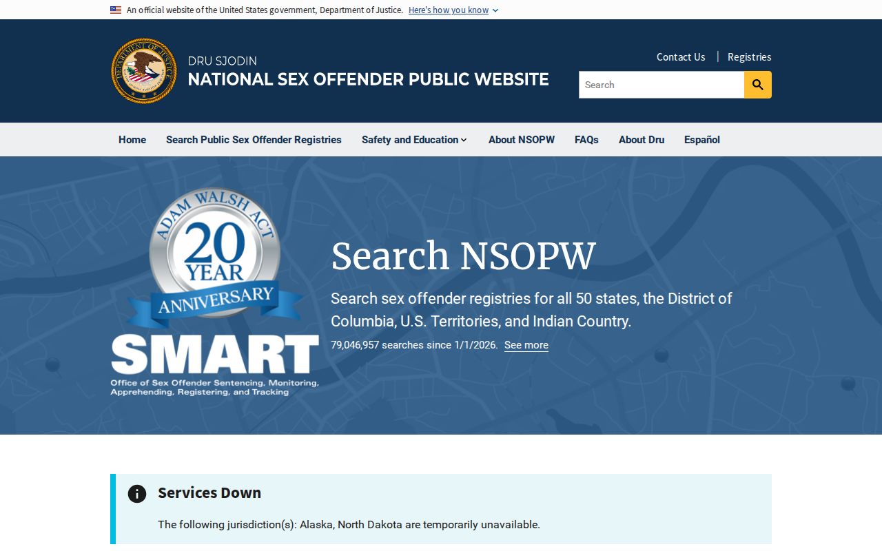 Howard County sex offender check through the NSOPW national registry search